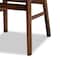 Baxton Studio Euclid Mid-Century Modern Grey Fabric and Walnut Brown Finished Wood 5-Piece Dining Set 184-11647-11644-Zoro - alternate 8